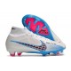 Nike Air Zoom Mercurial Superfly 9 Elite FG Bianco Blu