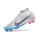 Nike Air Zoom Mercurial Superfly 9 Elite FG Bianco Blu