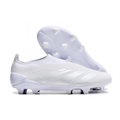 Scarpe adidas Predator Elite Laceless FG Bianco Argento Met