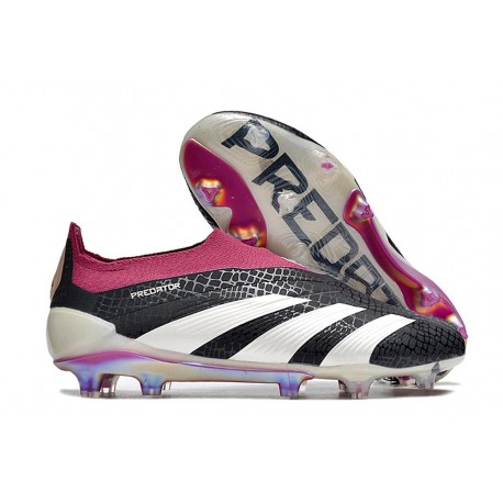 Scarpe adidas Predator Elite Laceless FG Nero Bianco Viola