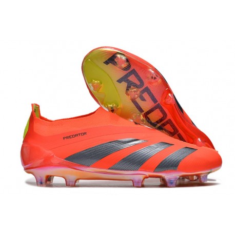 Scarpe adidas Predator Elite Laceless FG Rosso Negro Giallo