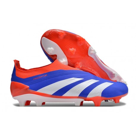 Scarpe adidas Predator Elite Laceless FG Blu Bianco Rosso