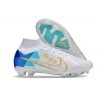 Nike Zoom Mercurial Superfly 9 Elite FG Bianco Blu Oro