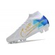 Nike Zoom Mercurial Superfly 9 Elite FG Bianco Blu Oro