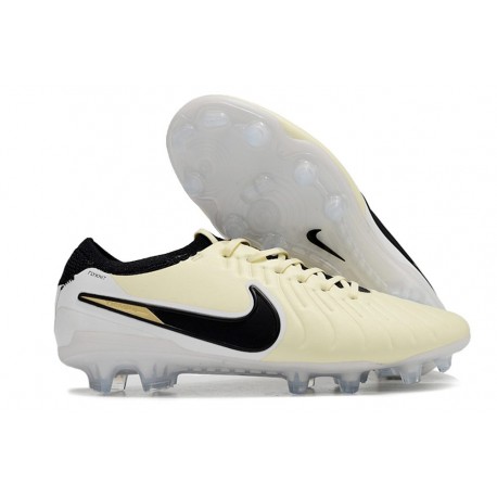Scarpe da calcio Nike Tiempo Legend 10 Elite FG Bianco Oro Nero