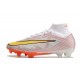 Scarpe Nike Air Zoom Mercurial Superfly IX Elite FG Bianco Rosso Giallo