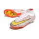 Scarpe Nike Air Zoom Mercurial Superfly IX Elite FG Bianco Rosso Giallo