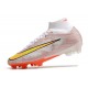 Scarpe Nike Air Zoom Mercurial Superfly IX Elite FG Bianco Rosso Giallo
