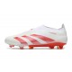 Scarpe adidas Predator Elite Laceless FG Bianco Rosso