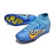 Nike Zoom Mercurial Superfly 9 Elite FG X Mbappe Blu Baltico Bianco
