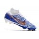 Nike Air Zoom Mercurial Superfly IX Elite FG Bianco Blu Oro