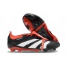 adidas Predator 24 Elite Foldover Tongue FG Nero Core Bianco Rosso Solare