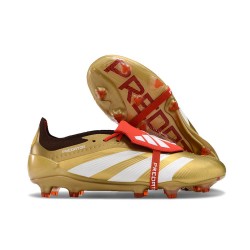 adidas Predator 24 Elite Foldover Tongue FG Oro Met Bianco Rosso