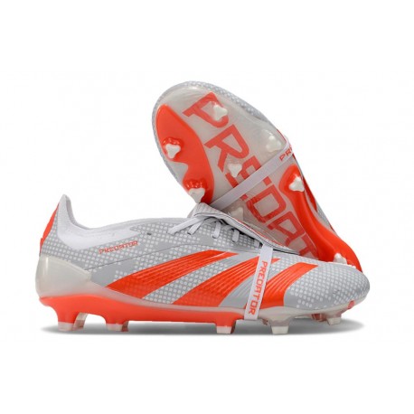 adidas Predator 24 Elite Foldover Tongue FG Grigio Rosso