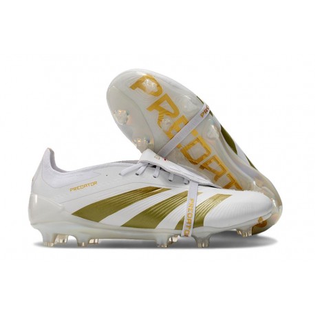 adidas Predator 24 Elite Foldover Tongue FG Fwr Bianco Oro Met