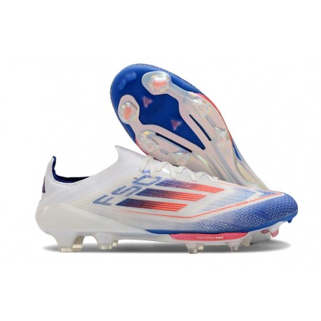 Scarpe da Calcio adidas F50+ Elite FG Bianco Blu Lucido Rosso Solare