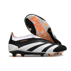 Scarpe adidas Predator Elite Laceless FG Nero Bianco Arancione