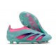 Scarpe adidas Predator Elite Laceless FG Blu Rosa