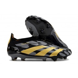 Scarpe adidas Predator Elite Laceless FG Nero Oro