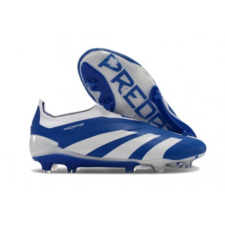 Scarpe adidas Predator Elite Laceless FG Blu Bianco