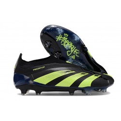 Scarpe adidas Predator Elite Laceless FG Nero Verde