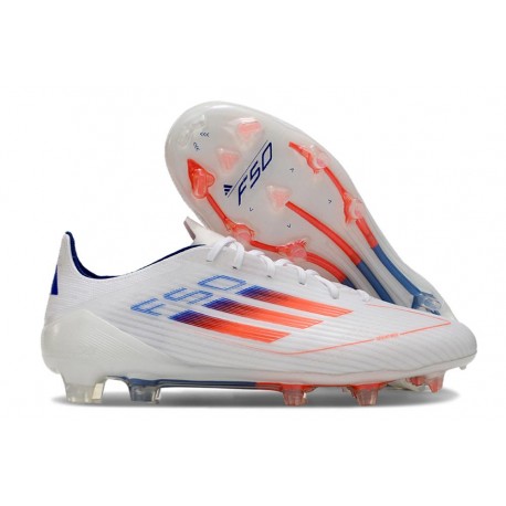 Scarpa da Calcio Adidas F50 Elite FG Bianco Rosso Blu