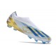 adidas X Crazyfast.1 Laceless FG Bianco Blu Oro