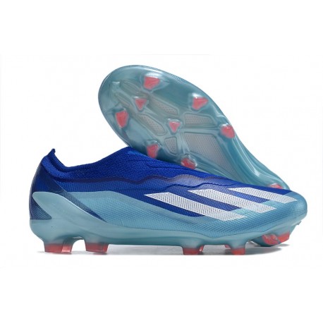 adidas X Crazyfast.1 Laceless FG Royal Acceso Bianco Rosso Solare