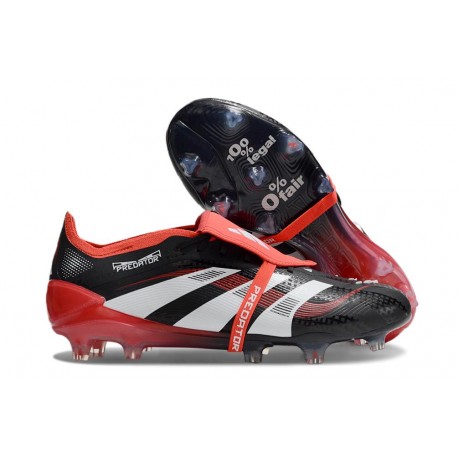 Adidas Predator 2025 Elite FT FG Nero Bianco Rosso Vivido