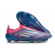 Adidas Scarpe F50 Elite Laceless FG Solar Blu Ftwr Bianco Solar Rosa