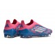 Adidas Scarpe F50 Elite Laceless FG Solar Blu Ftwr Bianco Solar Rosa
