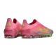 Adidas Scarpe F50 Elite Laceless FG Rosa Giallo Viola