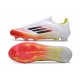 Adidas Scarpe F50 Elite Laceless FG Bianco Nero Giallo Solare
