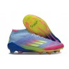 Adidas Scarpe F50 Elite Mid FG Blu Fusion Limone Lucido Rosa Lucido