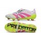 Adidas Predator 2025 Elite FT FG Bianco Rosa Lucido Limone Lucido