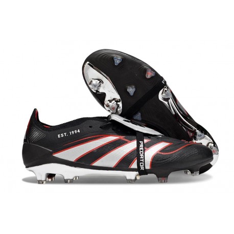 Adidas Predator 2025 Elite FT FG Nero Bianco Rosso