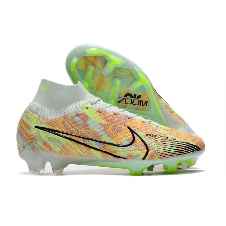 Nike Air Zoom Mercurial Superfly IX Elite FG Verde Orzo Blu Nerastro Arancione Total