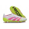 Scarpa Nuovo adidas Predator Elite FG Bianco Rosa Lucido Limone Lucido