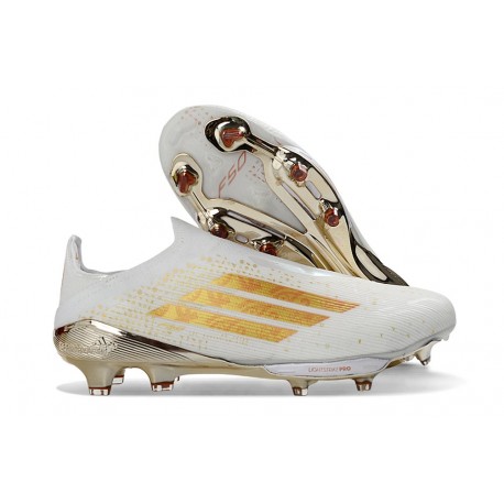 adidas F50+ Senza Lacci FG Bianco Oro