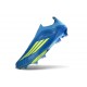 adidas F50+ Senza Lacci FG X MESSI Team Blu Royal Giallo Solare Semi Blu Burst