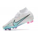 Nike Air Zoom Mercurial Superfly IX Elite FG Bianco Blu Baltico Rosa Blast Indigo Haze