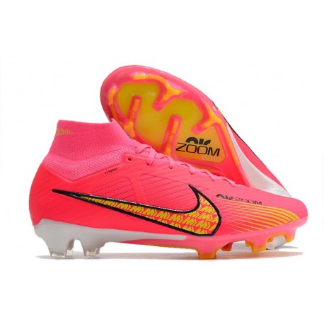Nike Air Zoom Mercurial Superfly IX Elite FG Rosa Giallo