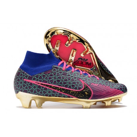 Nike Air Zoom Mercurial Superfly IX Elite FG Blu Rosa Nero