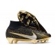 Nike Air Zoom Mercurial Superfly 9 Elite FG Nero Argento Oro